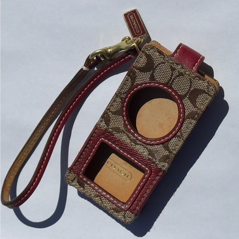 Vintage Coach iPod Case Coach Tan Brown Burgundy